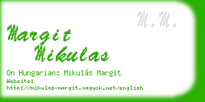 margit mikulas business card